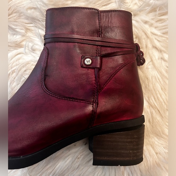 WOLKY ‘Idalia’ Oxblood Leather Booties - Picture 7 of 15